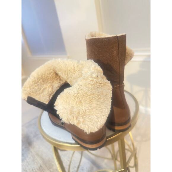 Fabianelli Italy Ltr & Sued Ankle Boots – Size 11 Shearling (Zip Pulls Missing) - Picture 8 of 12